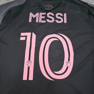 Inter Miami CF Messi‎ 10 Soccer Jersey Black Pink Mens XL Adidas 25-26 Away NWT
